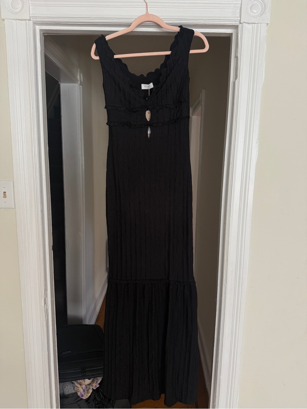 Off shoulder black maxi dress